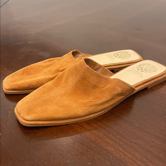 Vince Camuto Tan Mules in Minimalist Design. Soles and Insoles look new!Nice EUC - Picture 3 of 8
